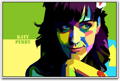 

Katy Perry colorful Paper Print(12 inch X 18 inch)