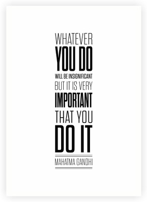 33% OFF on Lab No. 4 it is Very important That You Do it Mahatma Gandhi inspirational Quotes Typography Poster Paper Print(16.5 inch X 11.5 inch)