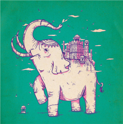 

Elephant Monument Green Fine Art Print(24 inch X 24 inch, Rolled)