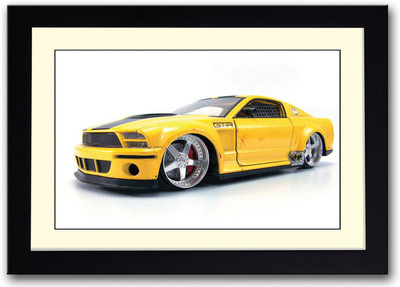 

Amazong Yellow Sports Car Fine Art Print(14 inch X 20 inch, Framed)