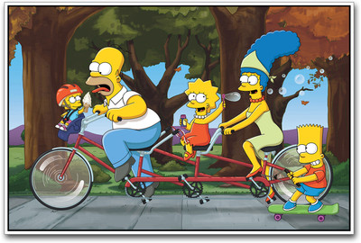 

The Simpsons family cycling Paper Print(12 inch X 18 inch)