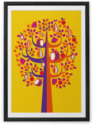Pastel Tree Fine Art Print(20 inch X 30 inch, Framed)