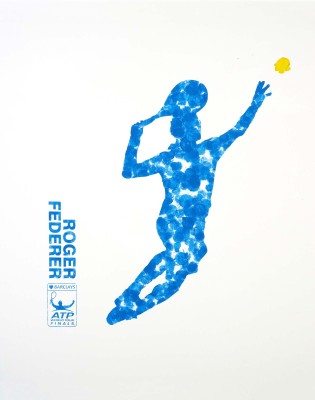 

Spirit Of Sports - Abstract Painting - Tennis Great - Roger Federer - A3 Size Unframed Poster Paper Print(16.5 inch X 11.6 inch)