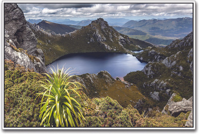 Mountain Locked Lake Paper Print(12 inch X 18 inch)