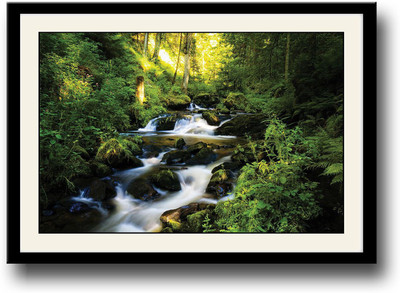 

Water Flowing Scenery Fine Art Print(10 inch X 14 inch, Framed)