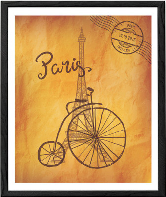 

Hulkut Paris Love Art Print with black frame 20 * 25 Inches Fine Art Print(27 inch X 1 inch, Framed)