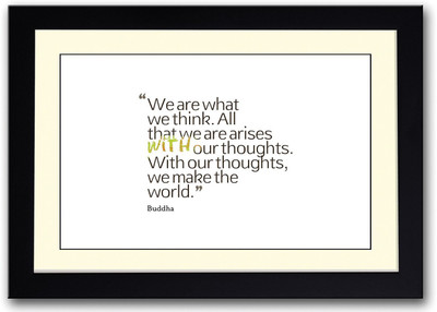 

Buddha Thoughts Inspirational Quote Fine Art Print(14 inch X 20 inch, Framed)