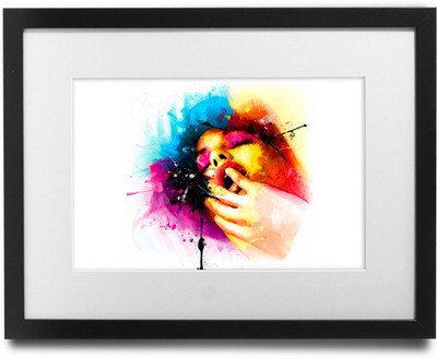 

Shaildha's Water Colour Painting Print of Sensuous Girl Abstract Fine Art Print(9 inch X 11 inch)