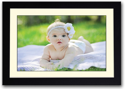 

Baby With Flower On Head Fine Art Print(14 inch X 20 inch, Framed)
