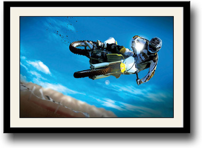 

Motocross Bike Stunt Fine Art Print(10 inch X 14 inch, Framed)