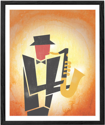 

Hulkut The Musical Man Art Print with black frame 16 * 20 Inches Fine Art Print(22 inch X 1 inch, Framed)