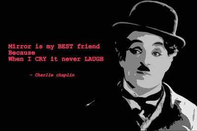 

Oshi - Charlie Chaplim Quotes (2) Paper Print(12 inch X 18 inch, Streched)