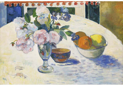 

Tallenge Modern Masters Collection - Flowers and a Bowl of Fruit on a Table by Paul Gauguin - A3 Size Premium Quality Rolled Poster Paper Print(16.5 inch X 11.7 inch, Rolled)
