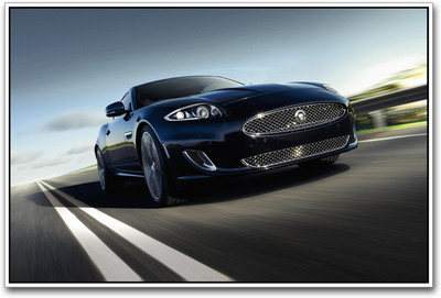 

Black Super Car on road Paper Print(12 inch X 18 inch)