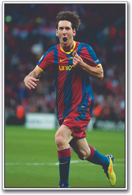 

Lionel Messi Football Photographic Paper(18 inch X 12 inch)