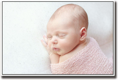

Baby wrapped in pink sleeping Fine Art Print(12 inch X 18 inch, Rolled)