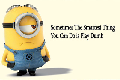 

MINION DUMB 12X18 INCHES Fine Art Print(12 inch X 18 inch)
