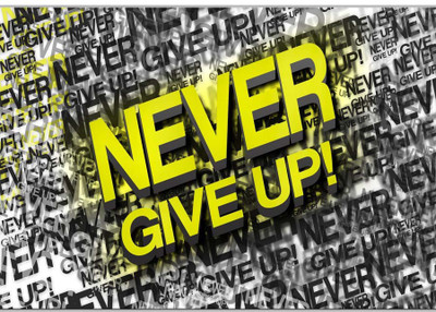 

Posterhouzz Never Give Up Paper Print(12 inch X 18 inch, Rolled)