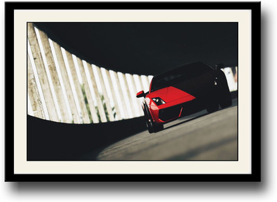 

Red Sports Car Fine Art Print(10 inch X 14 inch, Framed)