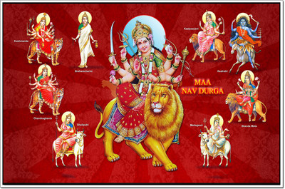 

Posterhouzz Navratri Poster Poster Fine Art Print(12 inch X 18 inch, Rolled)