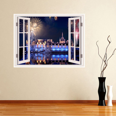 

Decor Wall Large New Year Window Illusion 3D Poster(24 inch X 36 inch, Rolled)