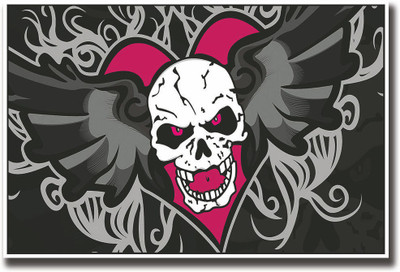

Skull with wings Fine Art Print(12 inch X 18 inch, Rolled)