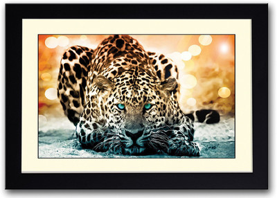 

Tiger With Blue Eyes Fine Art Print(14 inch X 20 inch, Framed)