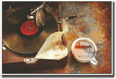 

Vintage vinyl record player Fine Art Print(12 inch X 18 inch, Rolled)