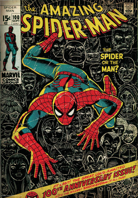 

Spider of the man poster (Officially Licensed) Paper Print(18 inch X 12 inch, Rolled)