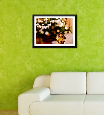 

Tallenge - Christmas Art - Angel With Bokeh - Ready To Hang Framed A3 Size Poster Paper Print(17 inch X 12 inch, Framed)