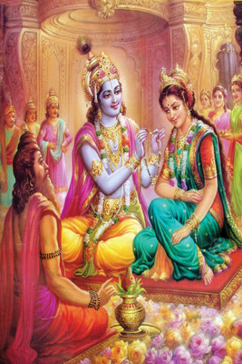 

ESP Creation Lord Krishna Marry With Rukmani 18x27 Inch Paper Poster Paper Print(27 inch X 18 inch, Rolled)