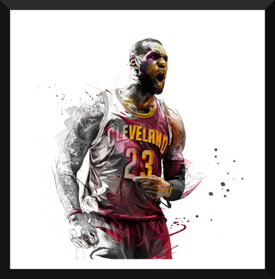 

Spirit Of Sports - Basketball Legend Le Bron James - A3 Size Framed Poster Paper Print(17 inch X 12 inch)