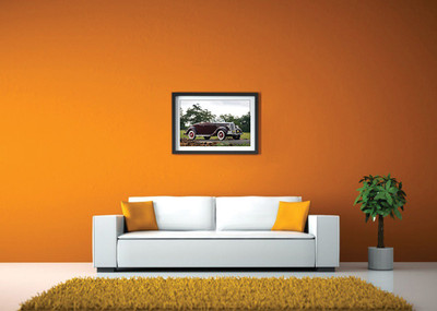 

Maroon Vintage Car Fine Art Print(14 inch X 20 inch, Framed)