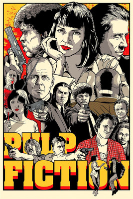 

Posterhouzz- Pulp Ficiton Retro Fine Art Print(18 inch X 12 inch, Rolled)