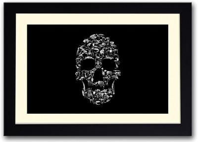 

Skull Made Of Animals Fine Art Print(14 inch X 20 inch, Framed)