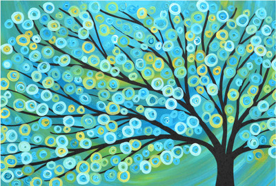 

Abstract Art Tree Wallpaper Paper Print(13 inch X 19 inch, Rolled)