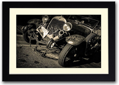 

Vintage Jeep Fine Art Print(14 inch X 20 inch, Framed)
