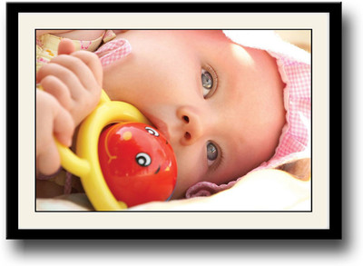

Baby playing with a toy Fine Art Print(10 inch X 14 inch, Framed)