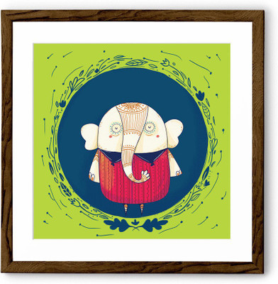 

Circle Elephant Fine Art Print(24 inch X 24 inch, Framed)
