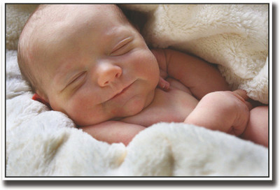 

Baby sleeping in white blanket Fine Art Print(12 inch X 18 inch, Rolled)