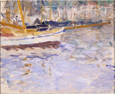 

Old Masters Collection - The Port of Nice by Berthe Morisot - Medium Size Ready To Frame Rolled Digital Art Print On Photographic Paper(24 inch X 18 inch, Rolled)