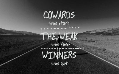 

Posterhouzz Winners never quit Fine Art Print(12 inch X 18 inch, Rolled)