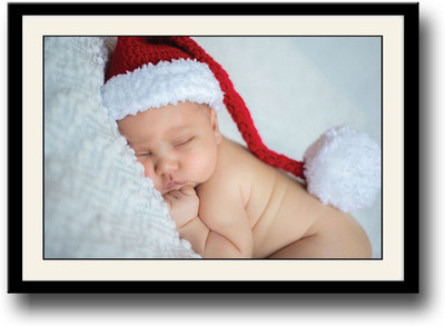 

Cute baby sleeping with red hat Fine Art Print(10 inch X 14 inch, Framed)