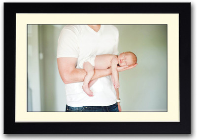 

Cute Baby Sleeping On Hand Fine Art Print(14 inch X 20 inch, Framed)