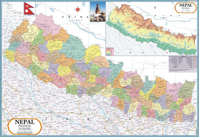 55% OFF on Nepal Map Paper Print(28 inch X 40 inch, Rolled) 55% OFF on Nepal Map Paper Print(28 inch X 40 inch, Rolled)