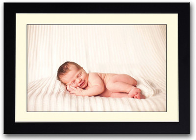 

Baby Smiling While Sleeping Fine Art Print(14 inch X 20 inch, Framed)