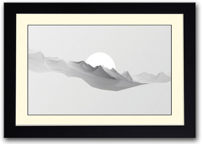 

Moon and Mountains Art Fine Art Print(14 inch X 20 inch, Framed)