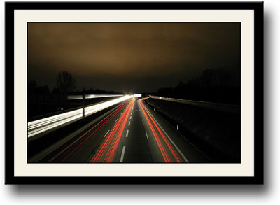 

Highway lights Fine Art Print(10 inch X 14 inch, Framed)