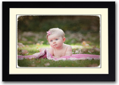 

Baby With Pink Bow Fine Art Print(14 inch X 20 inch, Framed)