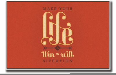 

Posterhouzz Make your life a win win situation Fine Art Print(12 inch X 18 inch, Rolled)